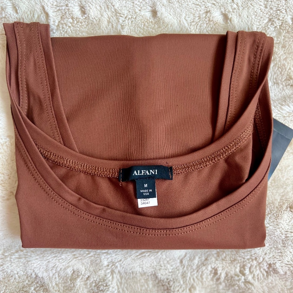 NWT ALFANI Chestnut Brown Tank Top Size Medium